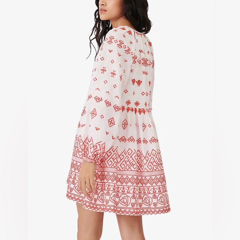 Maje Rolipa Embroidery Cotton Baby-Doll Dress - Picture 4 of 11